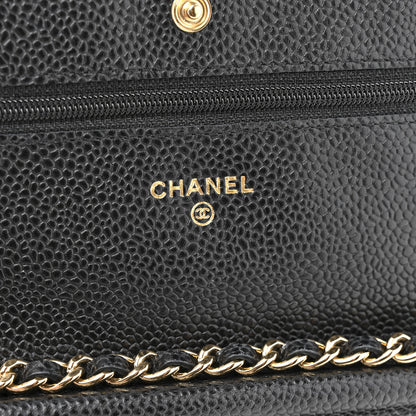 Chanel Caviar Quilted Wallet On Chain WOC Black 6 of 12