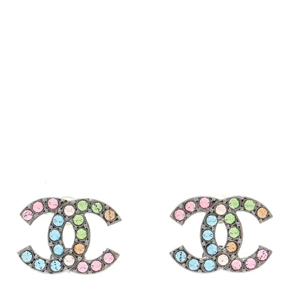 Chanel Ruthenium Crystal CC Earrings Multicolor 1 of 6