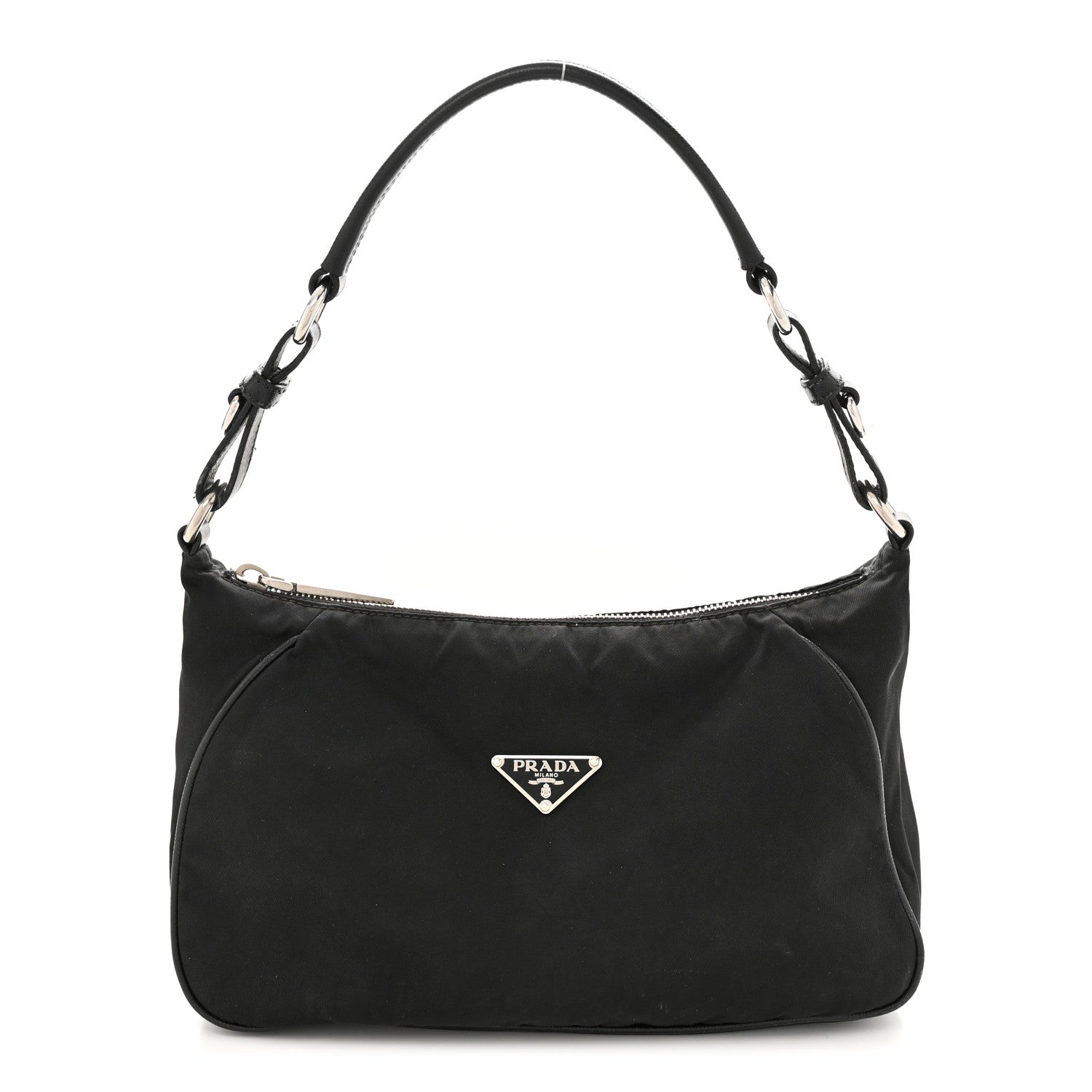 Prada Tessuto Nylon Shoulder Bag Black 1 of 12