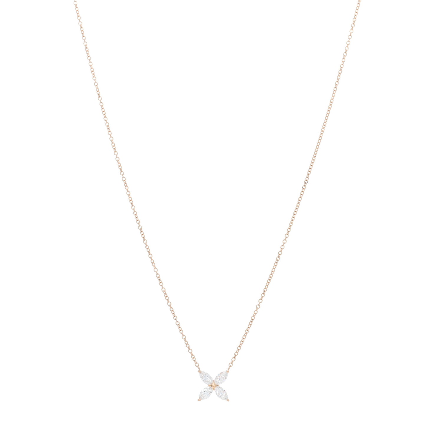 18K Rose Gold Diamond Medium Victoria Necklace