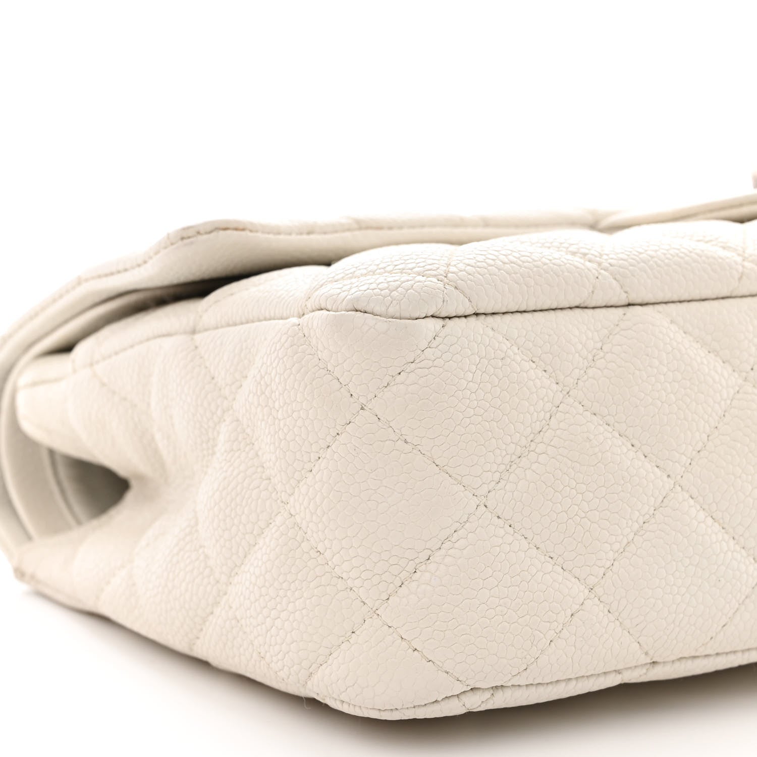 Chanel Washed Caviar Quilted 2.55 Reissue 225 Bijoux Chain Flap White 9 of 12