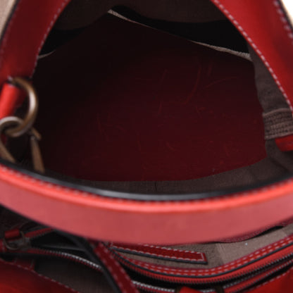 Burberry Canvas Mega Check Medium Ashby Hobo Cadmium Red 7 of 27