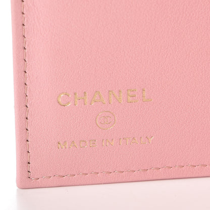 Chanel Iridescent Caviar Quilted Passport Holder Pink 6 of 8