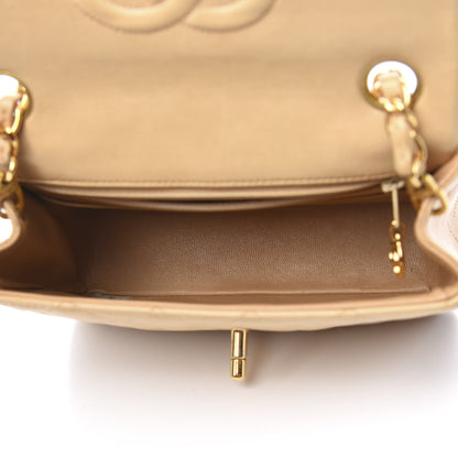 Chanel Lambskin Quilted Mini Square Flap Beige 4 of 18