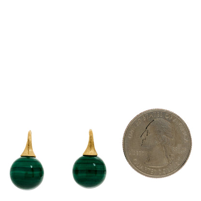 Marco Bicego 18K Yellow Gold Malachite Africa Boules Drop Earrings 2 of 4