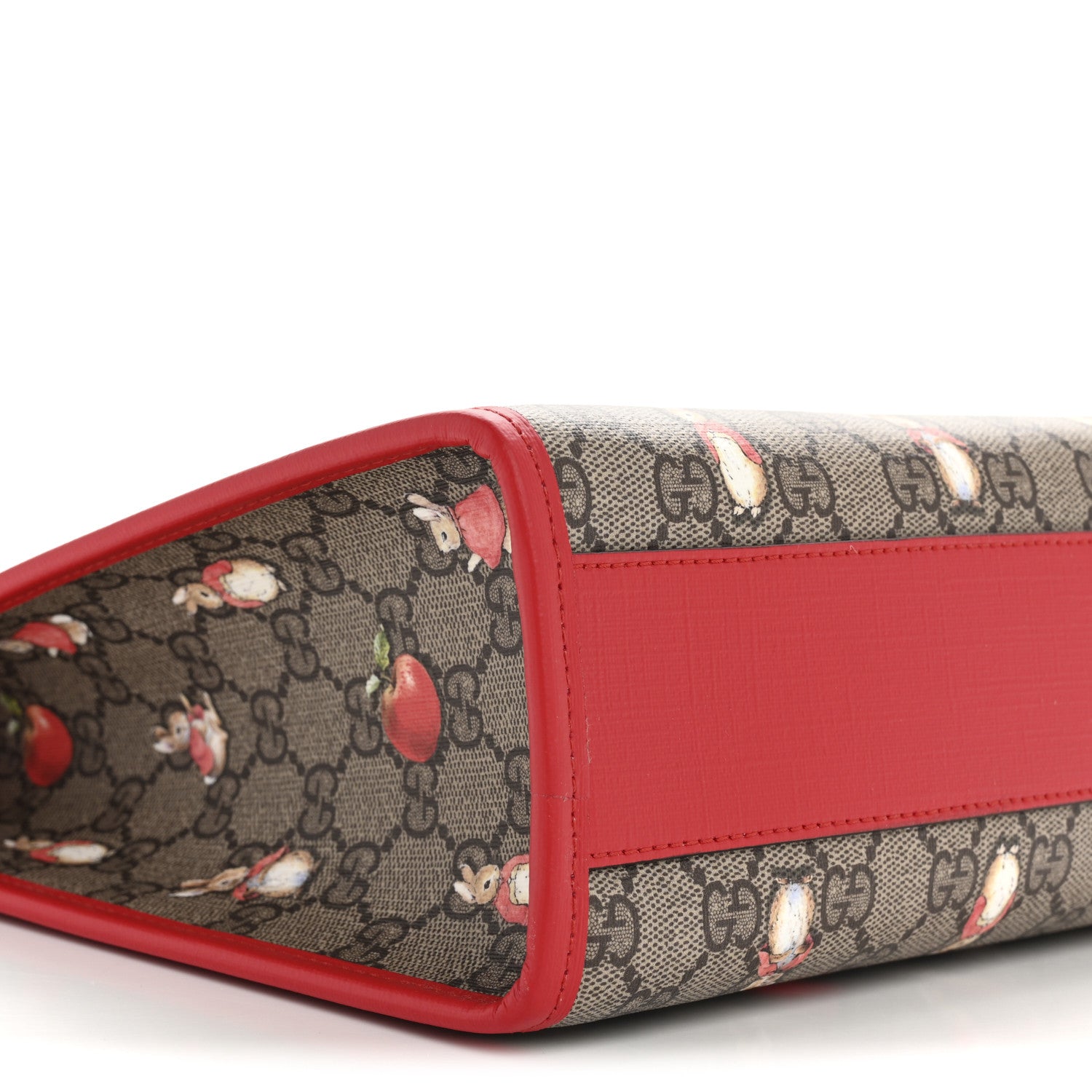 Gucci X Peter Rabbit GG Supreme Monogram Rabbit Apple Childrens Tote Beige Ebony Multicolor Bright Hibiscus 9 of 10