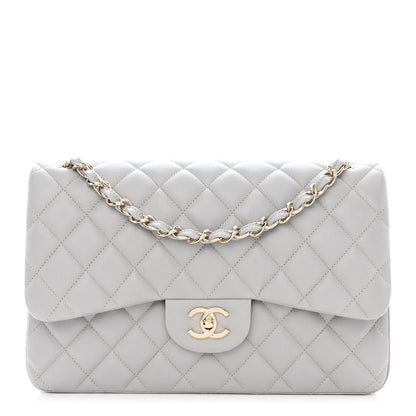 Chanel Caviar Quilted Jumbo Double Flap Grey 1 of 11