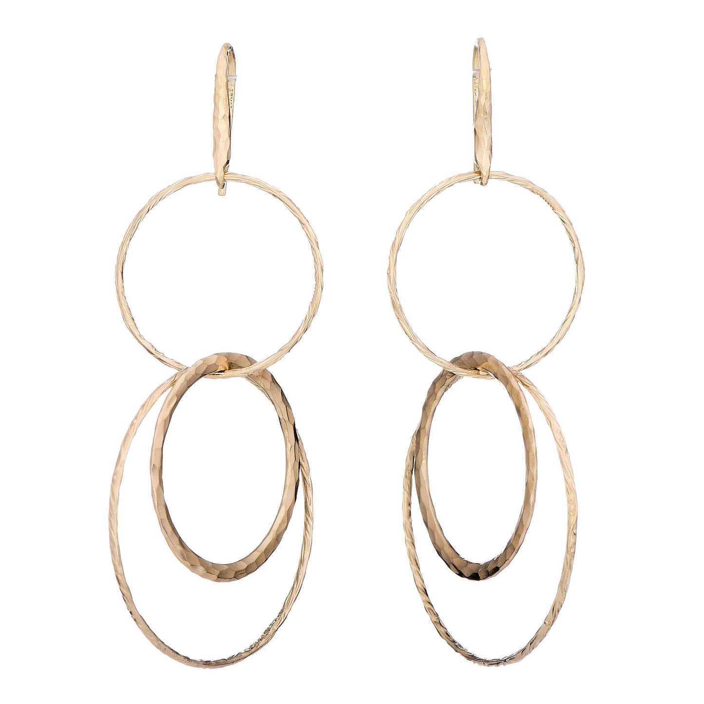 18K Yellow Gold Hammered Paloma Picasso Hammered Circles Earrings