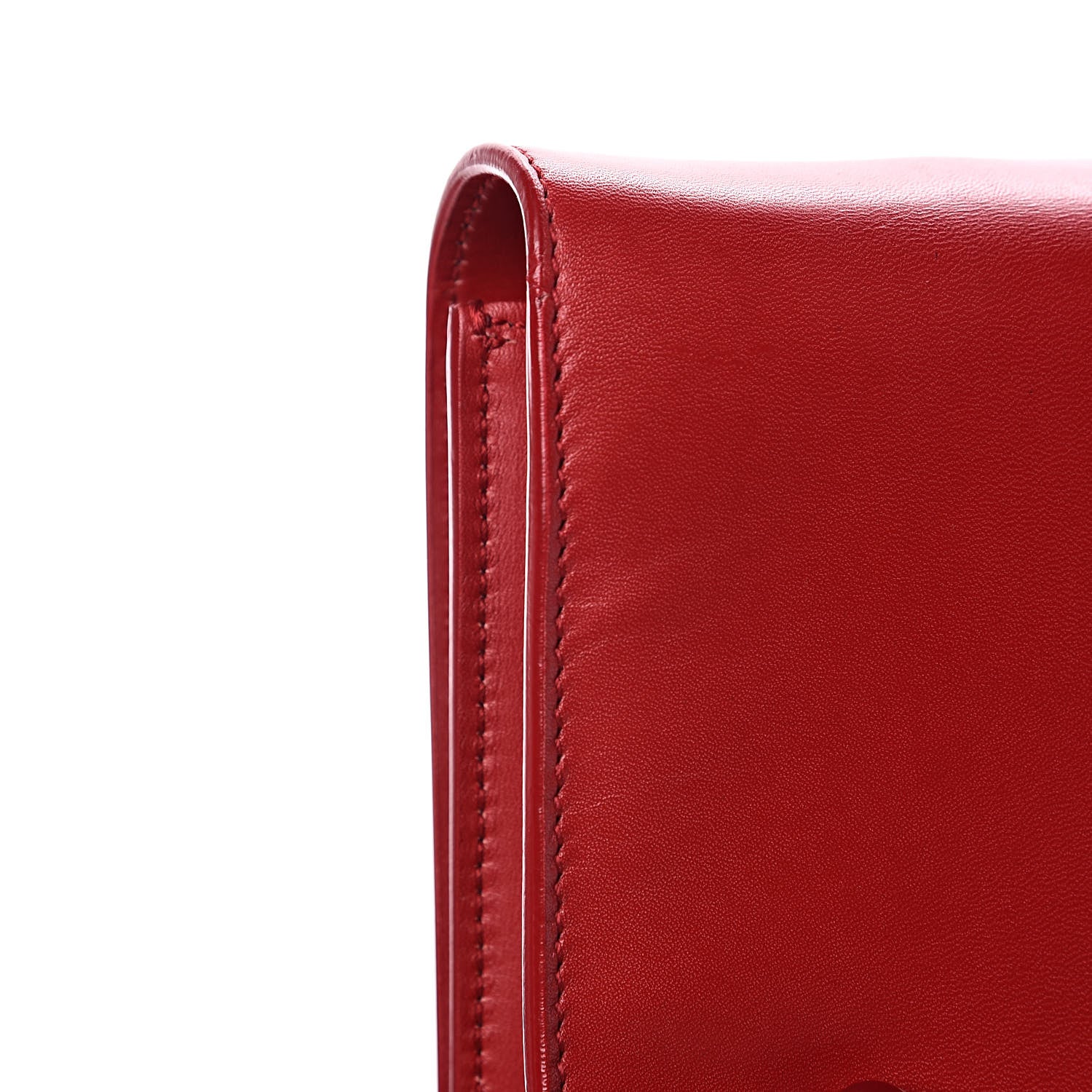Saint Laurent Calfskin Monogram Cassandre Clutch Rouge Orient 10 of 13