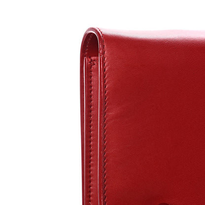 Saint Laurent Calfskin Monogram Cassandre Clutch Rouge Orient 10 of 13