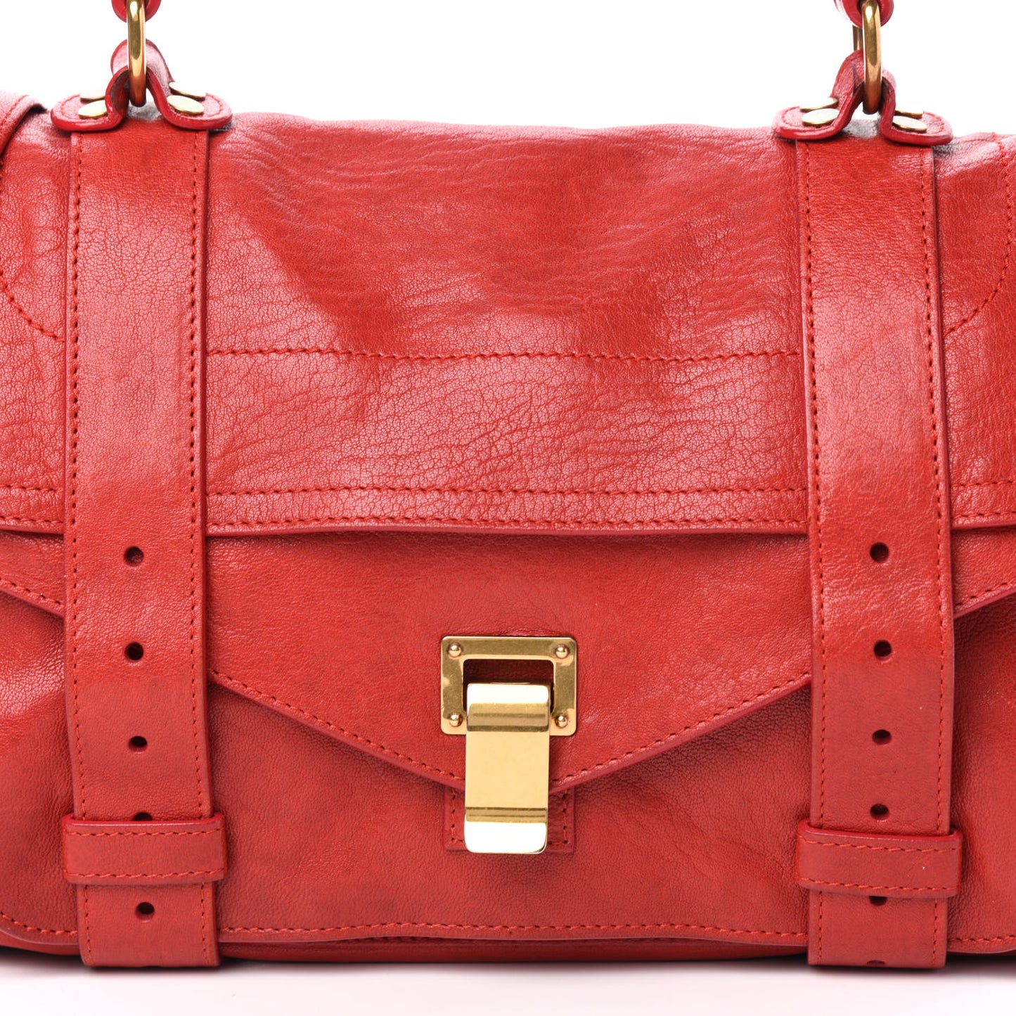 Lambskin Medium PS1 Satchel Red
