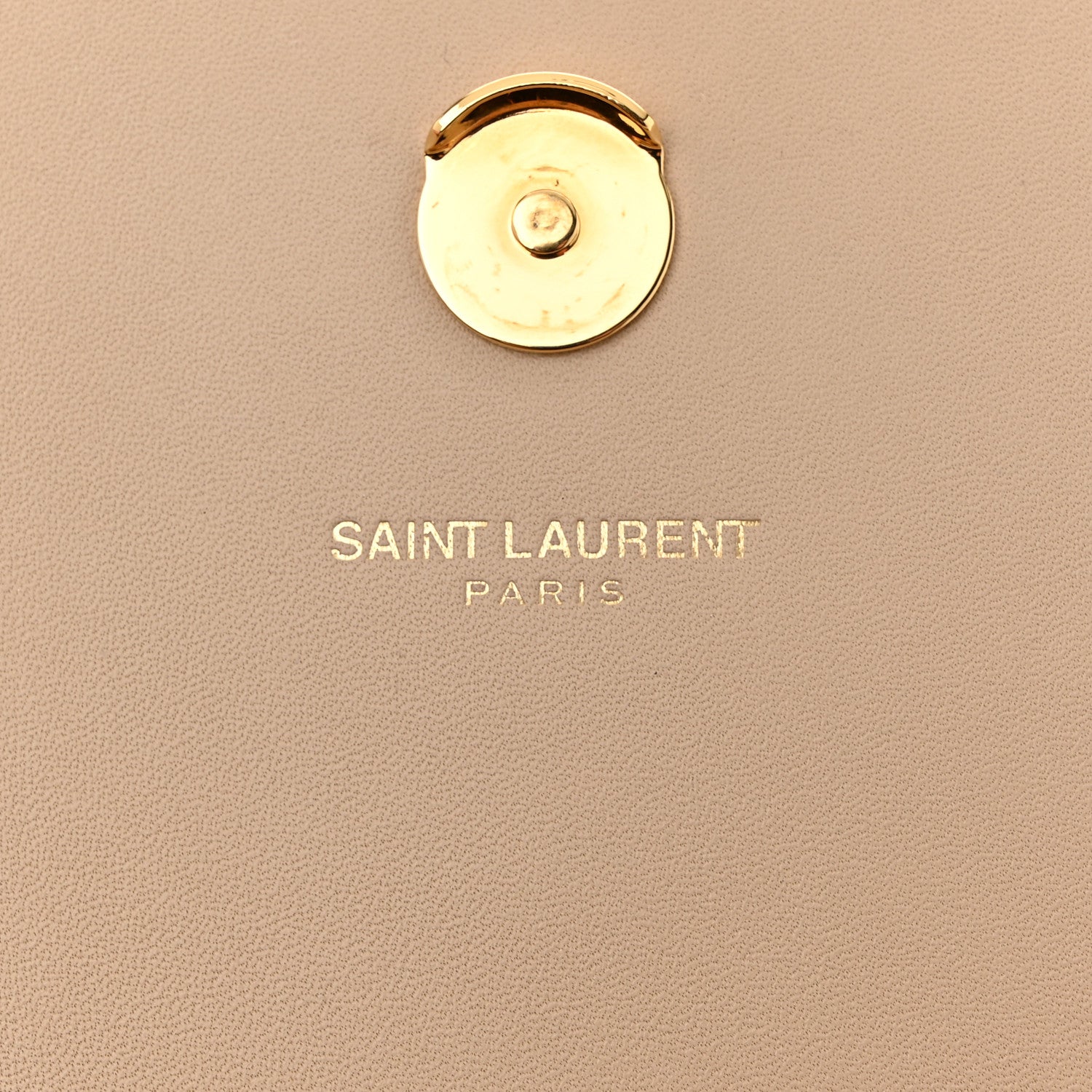 Saint Laurent Smooth Calfskin Classic Monogram Kate Tassel Chain Wallet Nude Powder 6 of 12