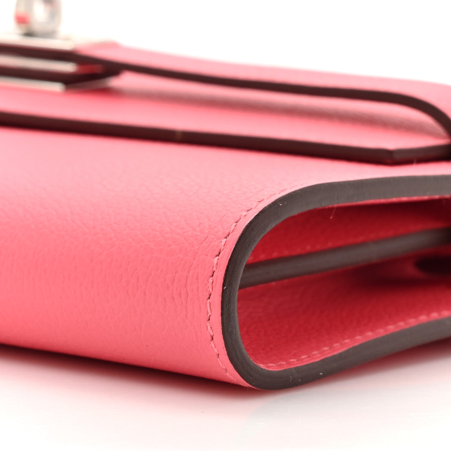 Hermes Evercolor Kelly To Go Wallet Rose Azalee 9 of 10
