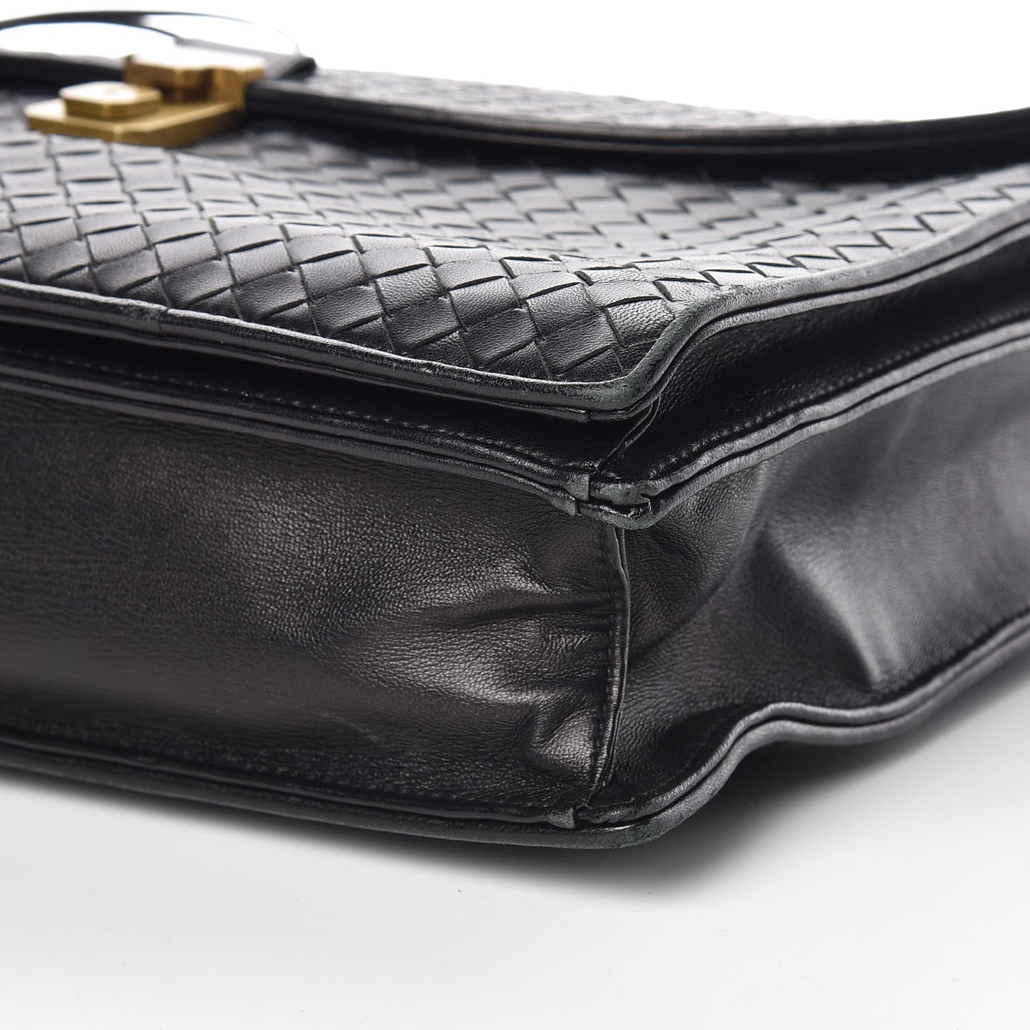 Nappa Intrecciato Briefcase Black