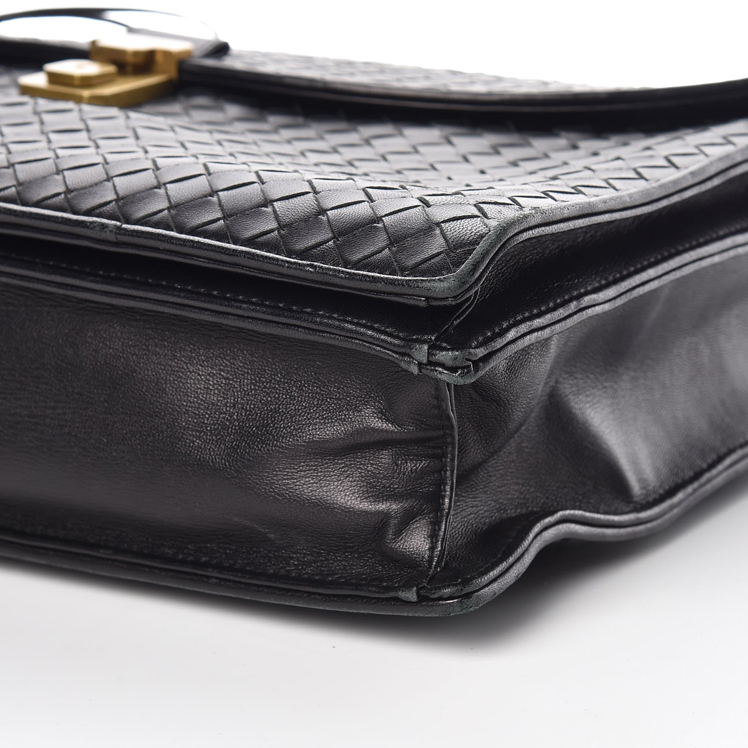 Bottega Veneta Nappa Intrecciato Briefcase Black 9 of 9