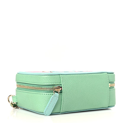 Chanel Caviar Quilted Filigree Vanity Clutch With Chain Pink Light Blue Green 4 of 9