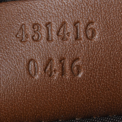 Gucci GG Supreme Monogram Web Kingsnake Embroidered Large Zip Pouch Brown 7 of 8