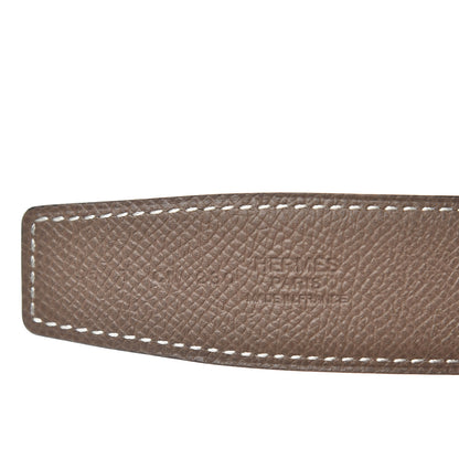 Hermes Swift Epsom 32mm H Belt 95 Black Etoupe 8 of 8
