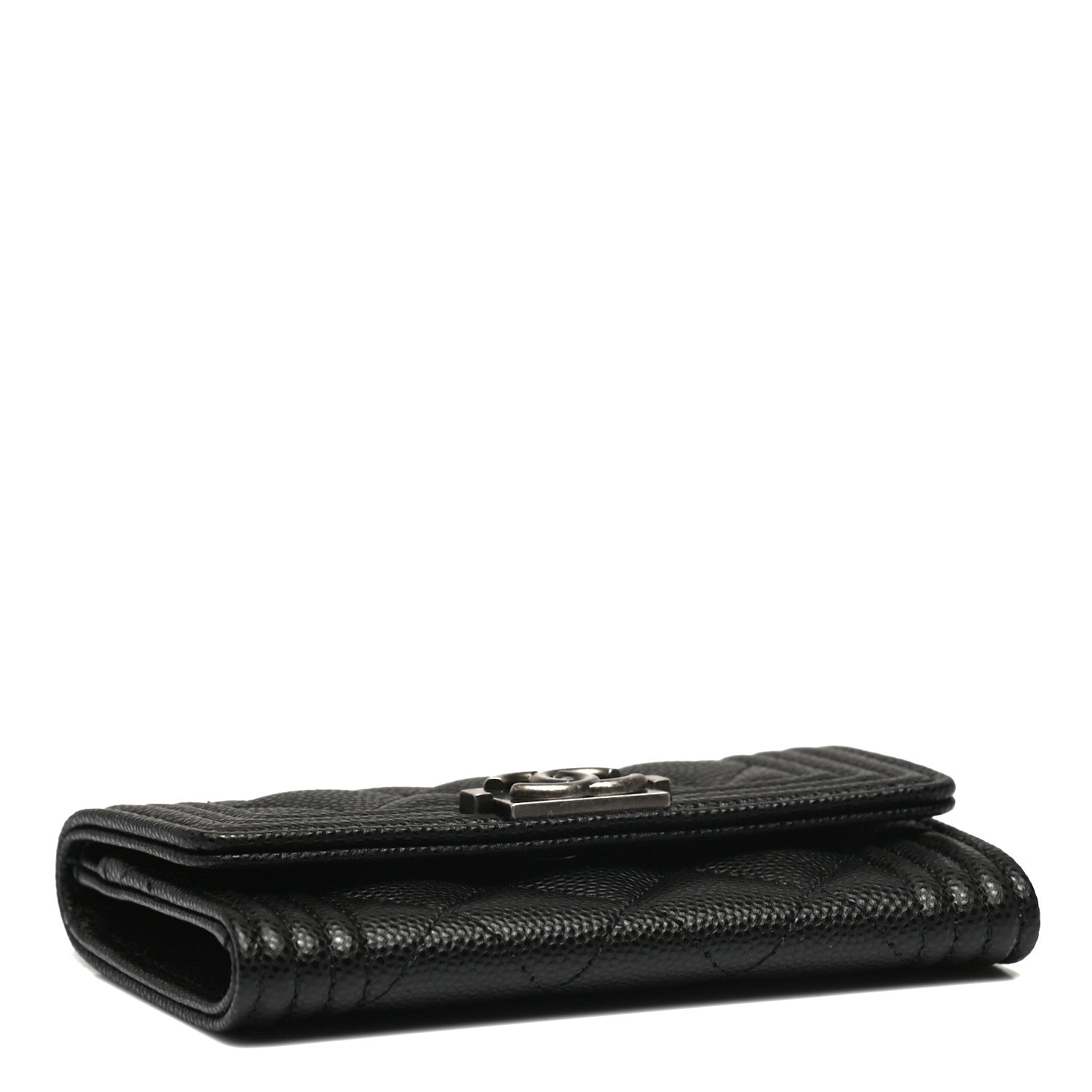 Chanel Caviar Quilted Boy Flap Card Holder Black 4 of 10