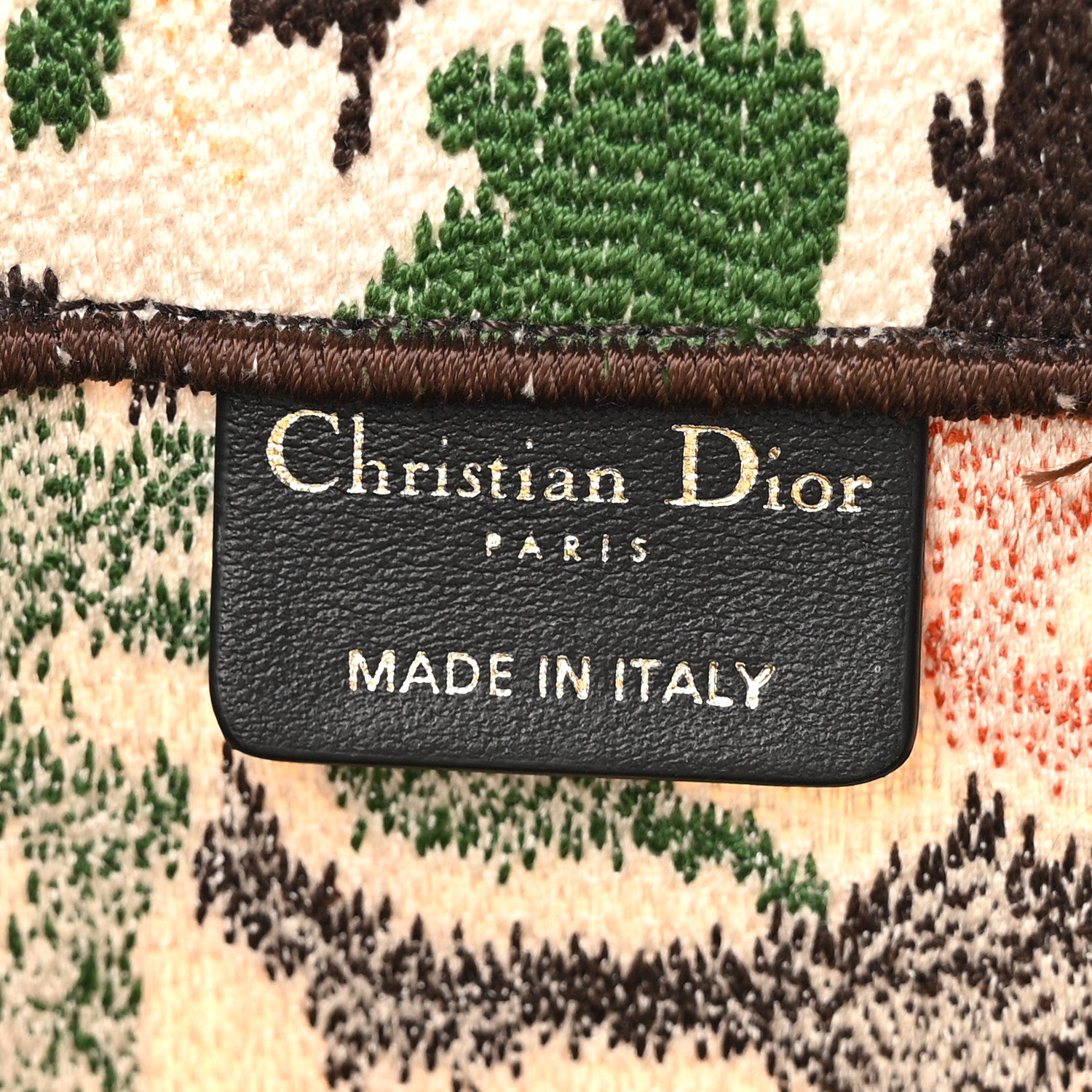 Christian Dior Canvas Embroidered Large Paisley Book Tote Multicolor 6 of 11