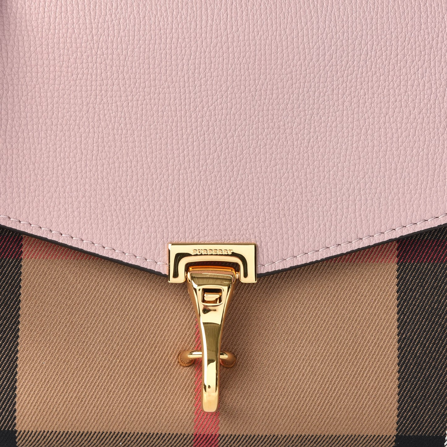 Derby Calfskin House Check Small Macken Crossbody Bag Pale Orchid