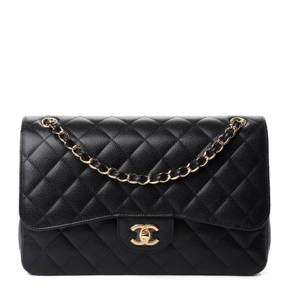 Chanel Caviar Quilted Jumbo Double Flap Black 1 of 10