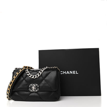 Chanel Lambskin Quilted Medium Chanel 19 Flap Black 11 of 11