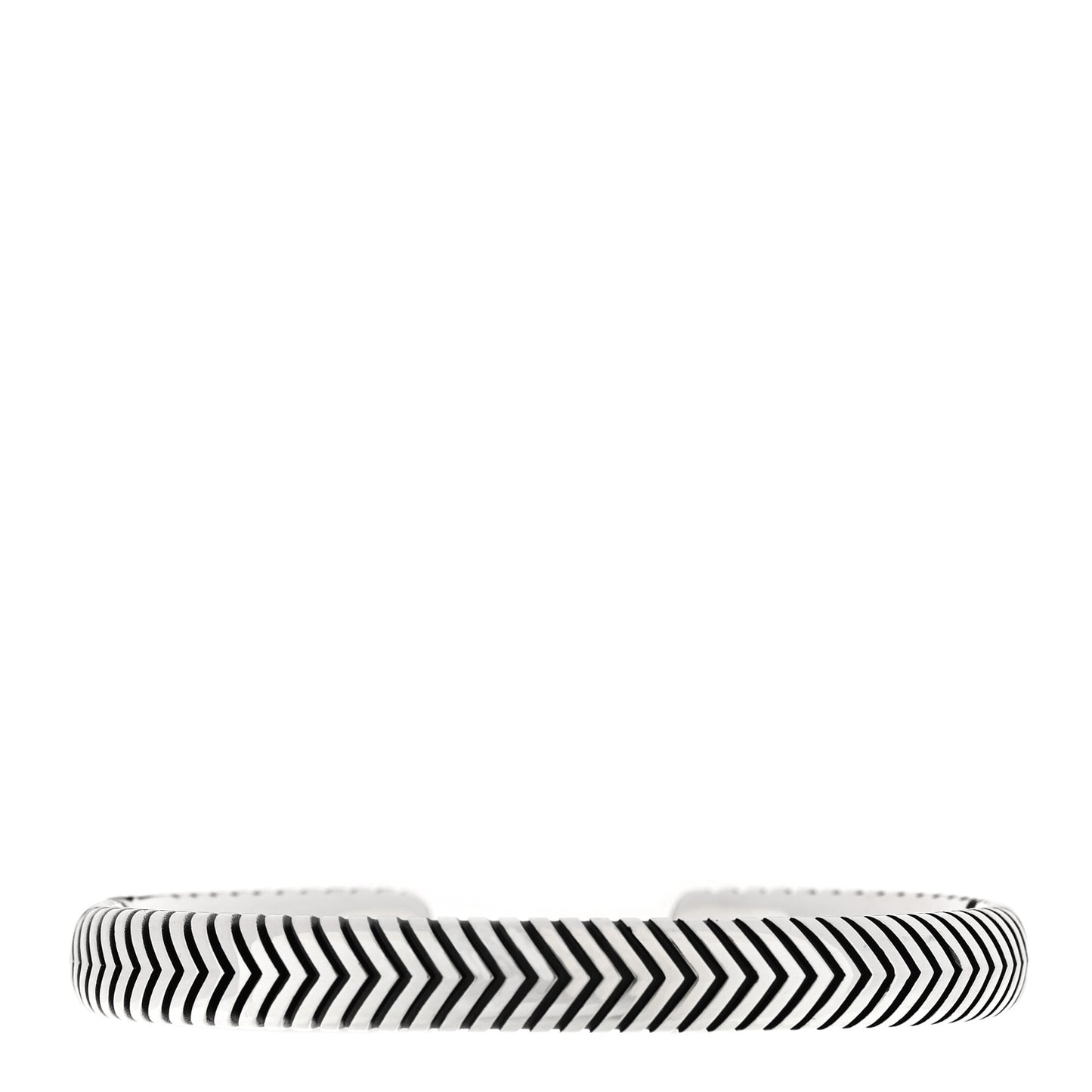 Sterling Silver 8mm Chevron Woven Kick Cuff Bracelet