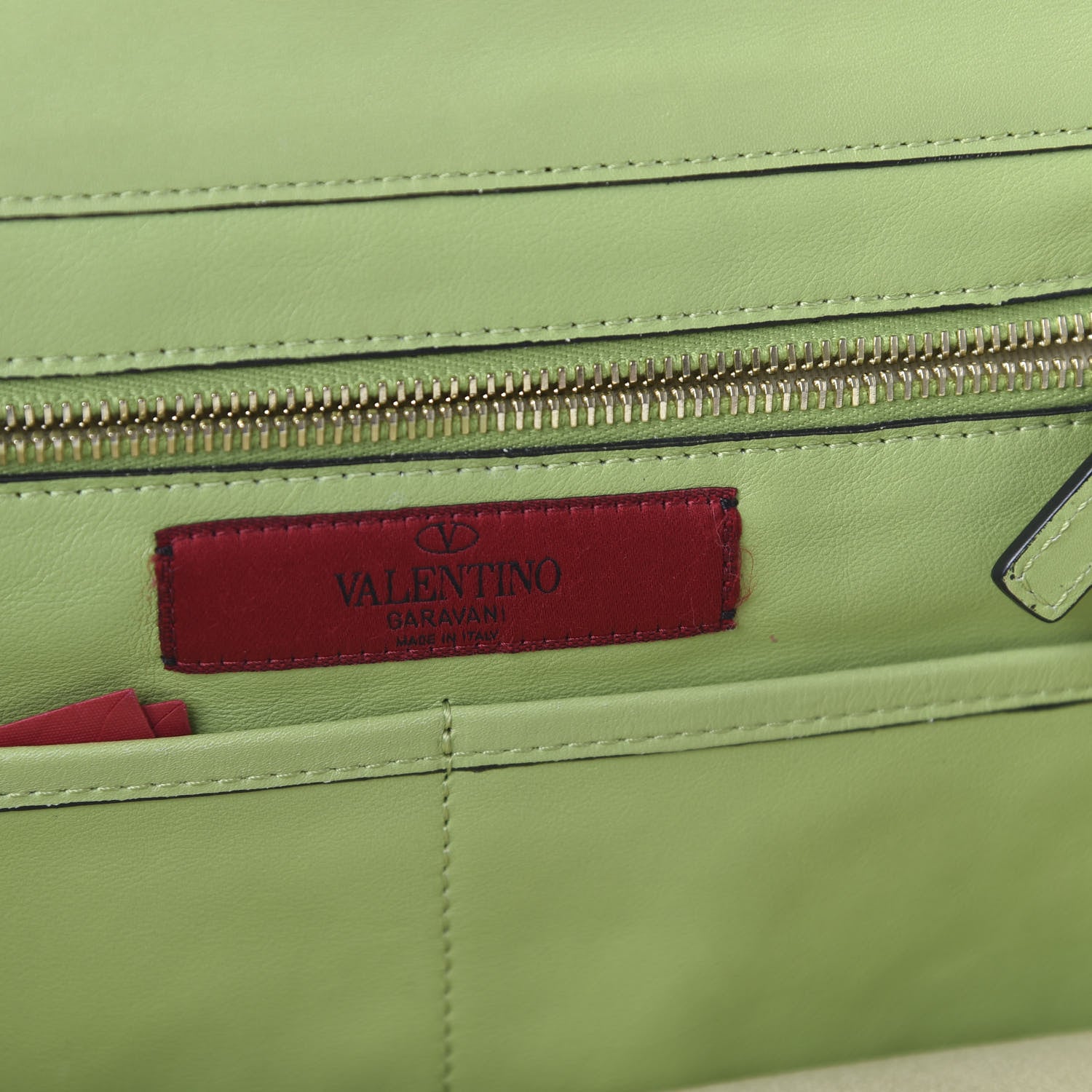 Valentino Garavani Denim Medium Rockstud Tote Blue Green 8 of 10