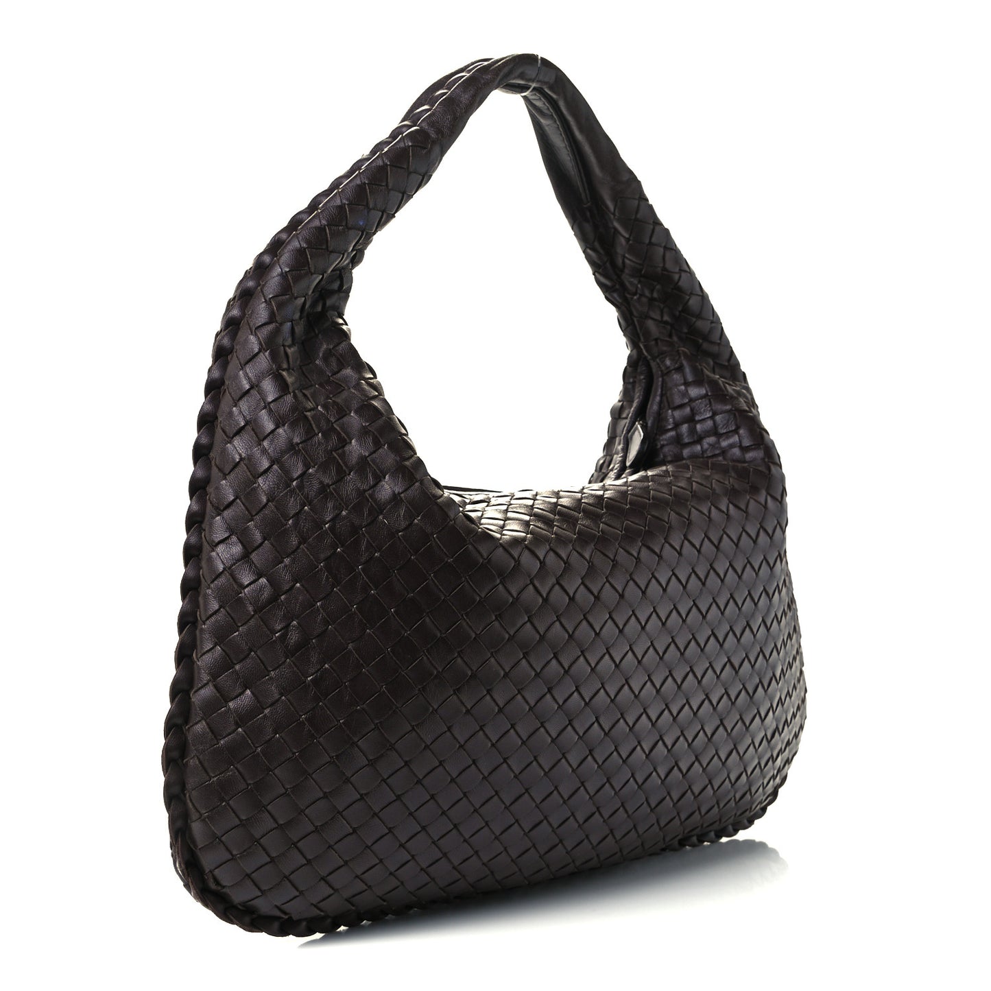 Nappa Intrecciato Medium Veneta Hobo Ebano