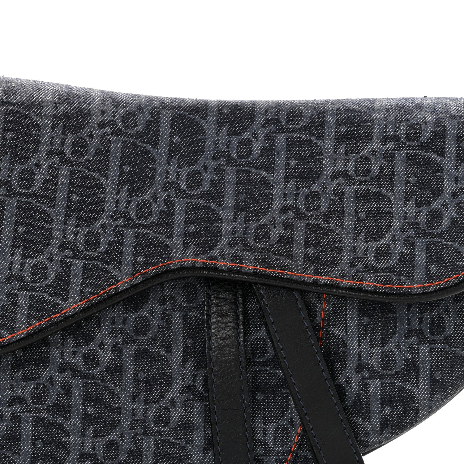 Christian Dior Denim Monogram Flight Saddle Bag 8 of 15