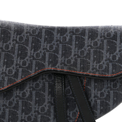 Christian Dior Denim Monogram Flight Saddle Bag 8 of 15