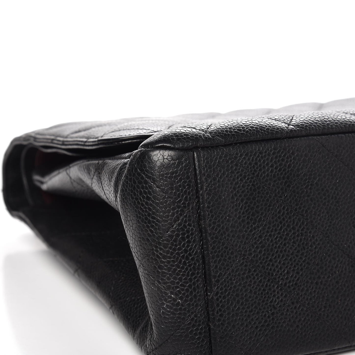 Caviar Quilted Maxi Double Flap Black