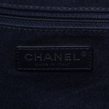 Chanel Denim Quilted Large Coco Handle Shopping Tote Blue 7 of 9