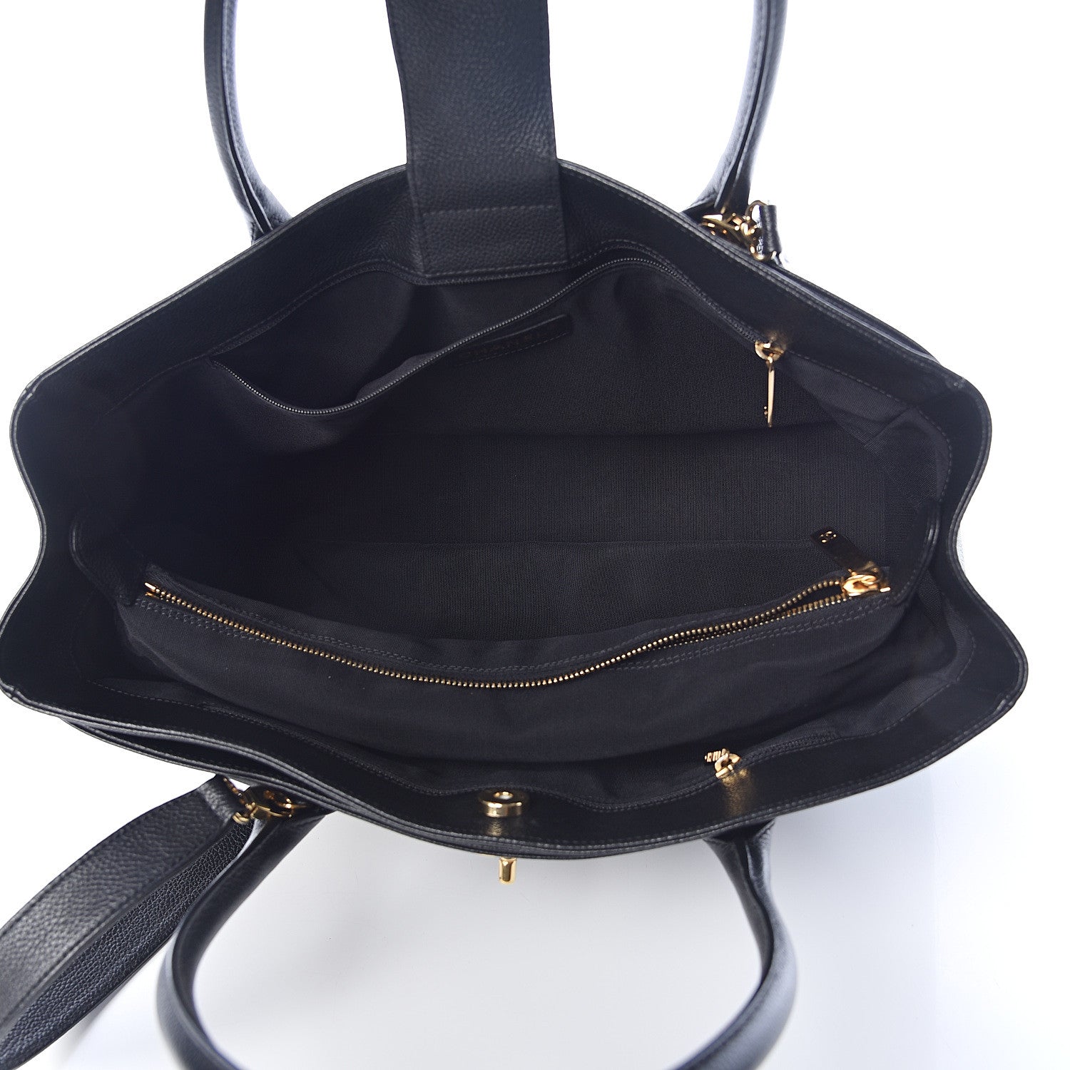 Chanel Calfskin Cerf Executive Shopper Tote Black 6 of 11