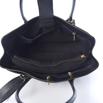 Chanel Calfskin Cerf Executive Shopper Tote Black 6 of 11