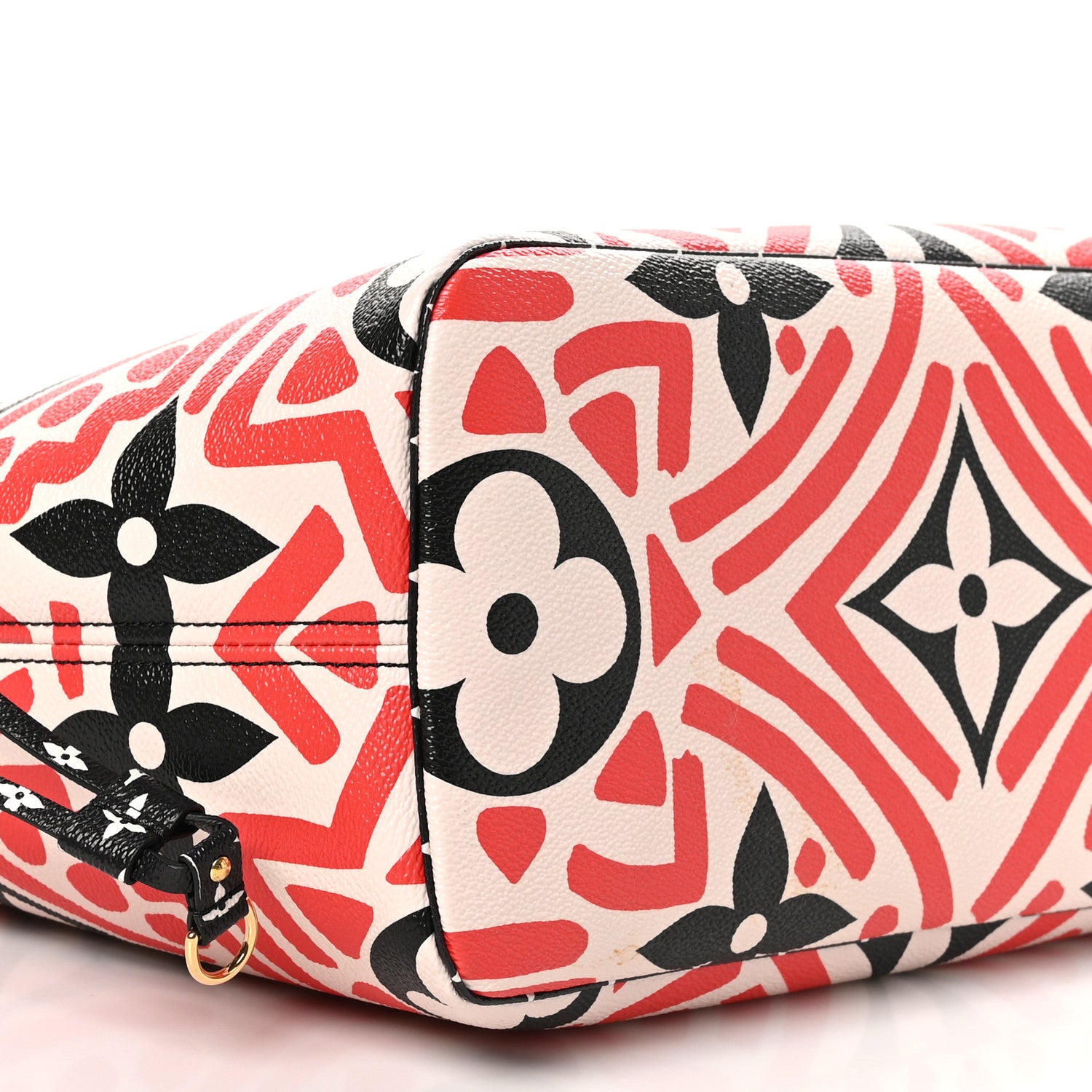 Louis Vuitton Monogram Giant Crafty Neverfull MM Creme Rouge Black 9 of 10