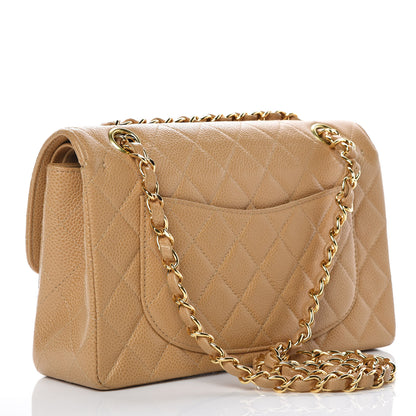 Chanel Caviar Quilted Small Double Flap Beige 3 of 9