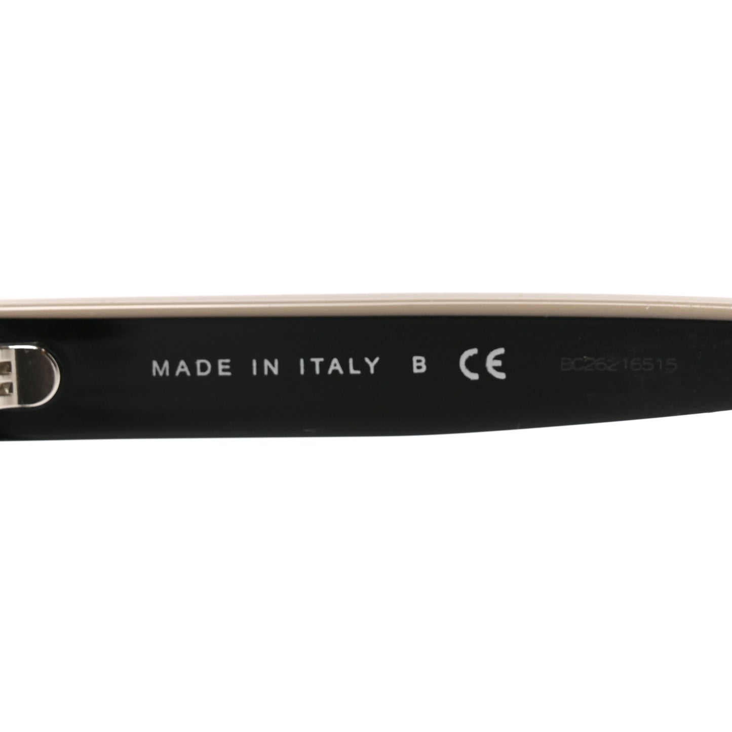 Acetate Logo Square Sunglasses 5417 Black Beige