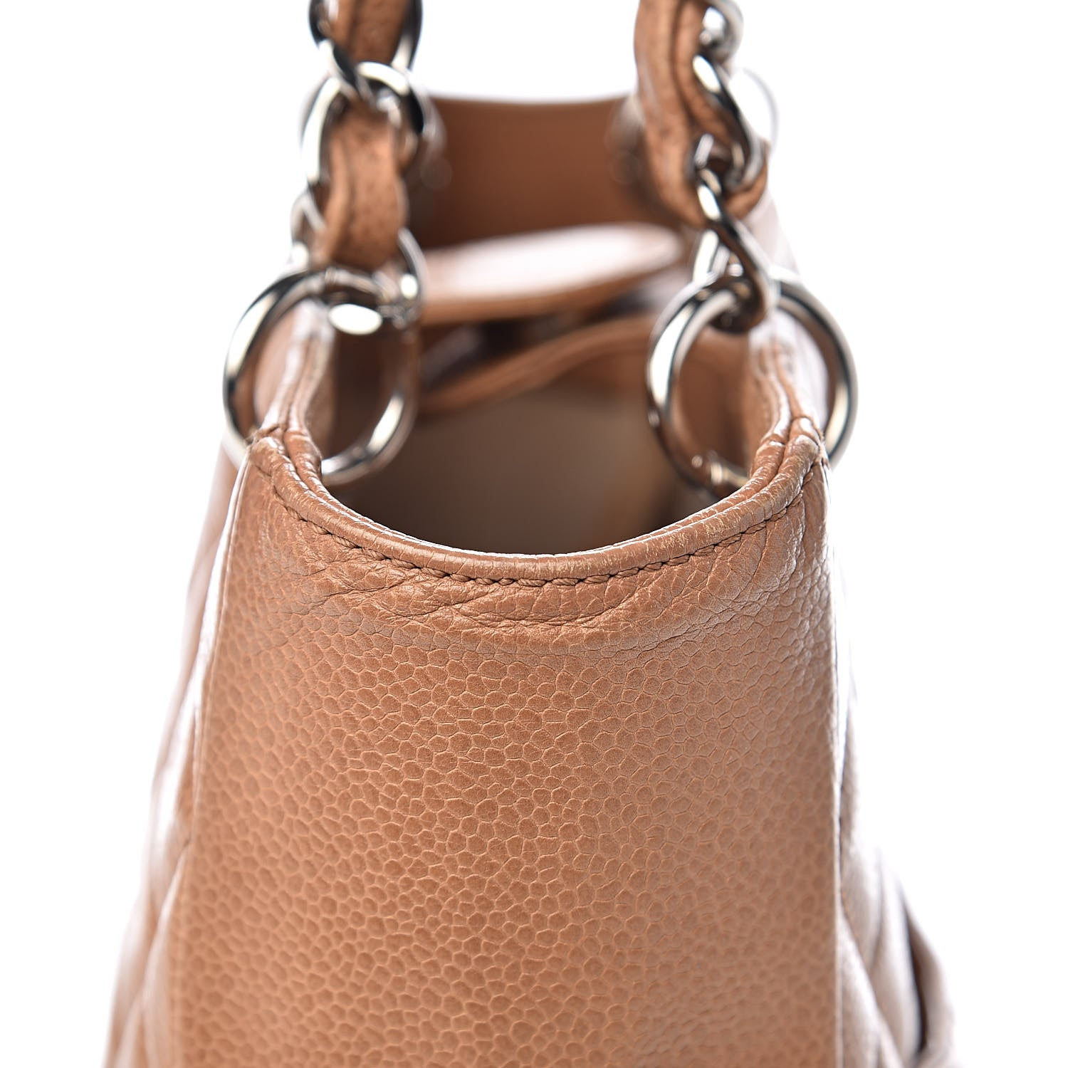 Chanel Caviar Quilted Petit Shopping Tote PST Dark Beige 12 of 19