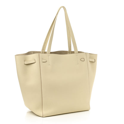Celine Soft Grained Calfskin Small Belt Cabas Phantom Chalk 3 of 9
