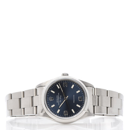 Rolex Stainless Steel 34mm Air-King Oyster Perpetual Precision Watch Blue 14000 3 of 5