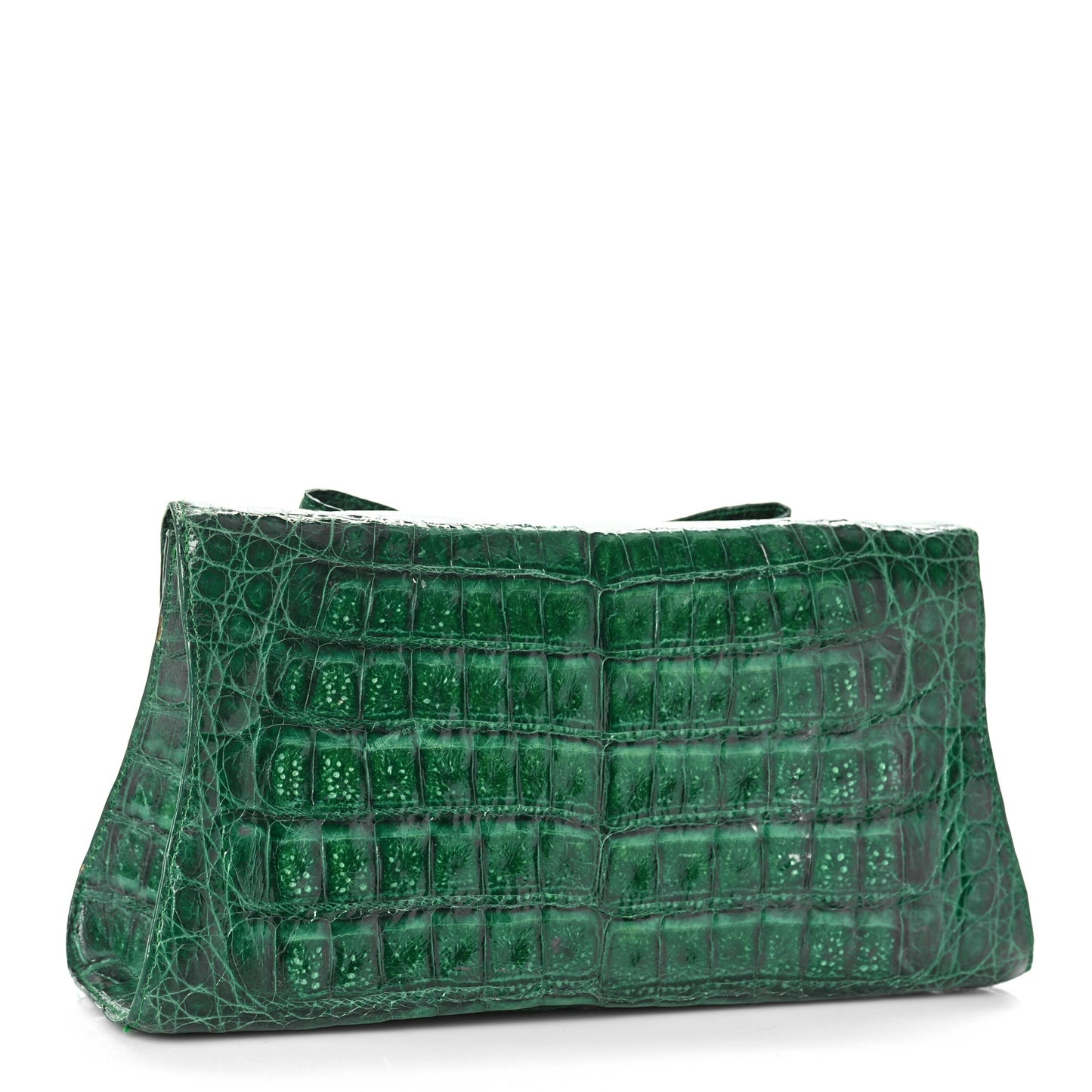 Crocodile Bow Clutch Green