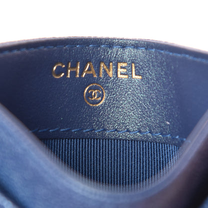 Chanel Iridescent Caviar Quilted Card Holder Blue Fonce 6 of 9