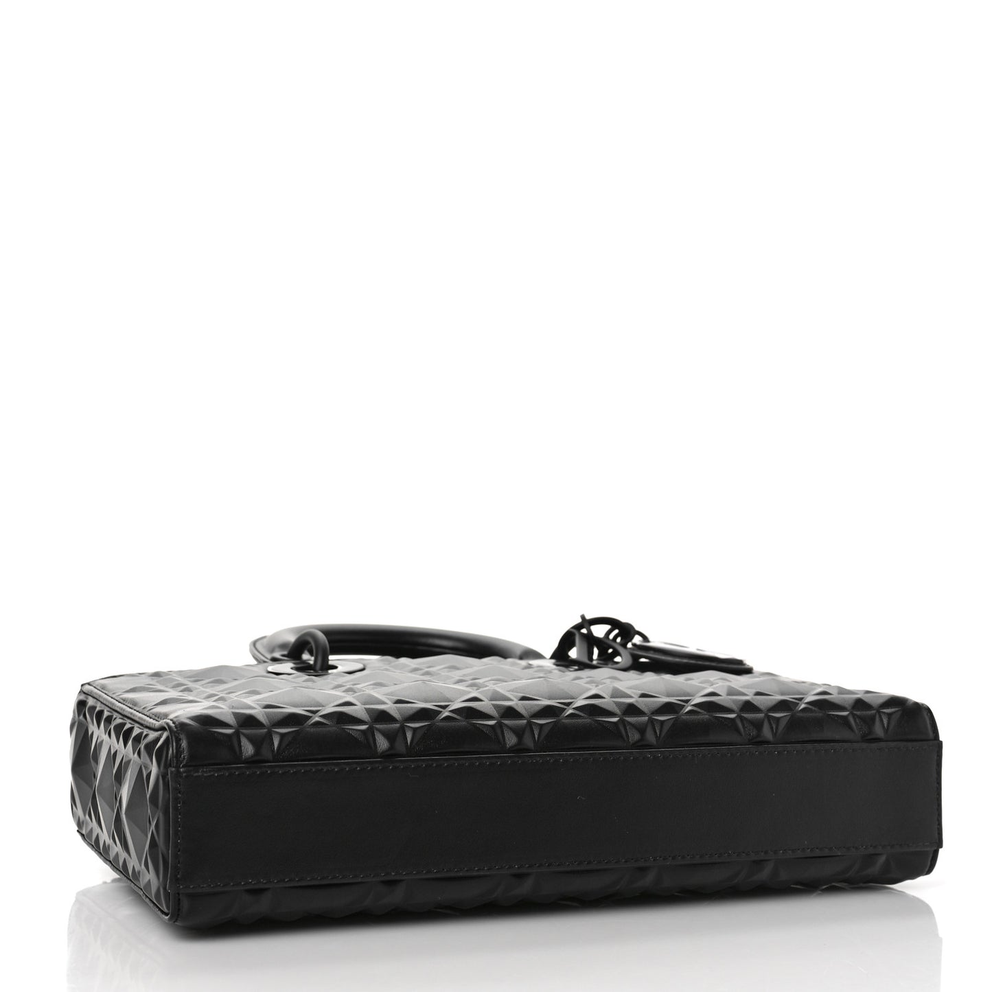 Calfskin Cannage Diamond Medium Lady D-Joy Black