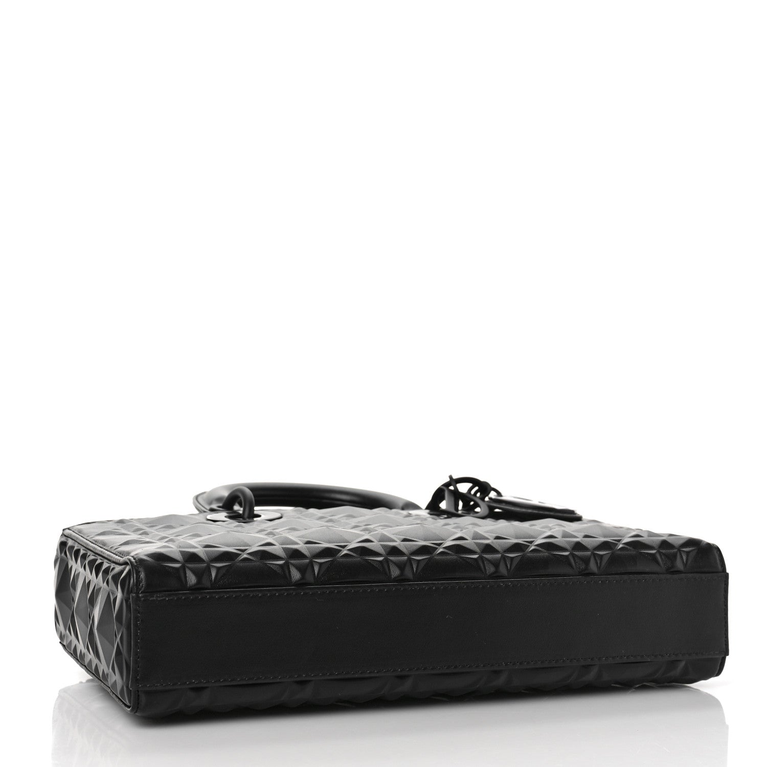 Christian Dior Calfskin Cannage Diamond Medium Lady D-Joy Black 4 of 9