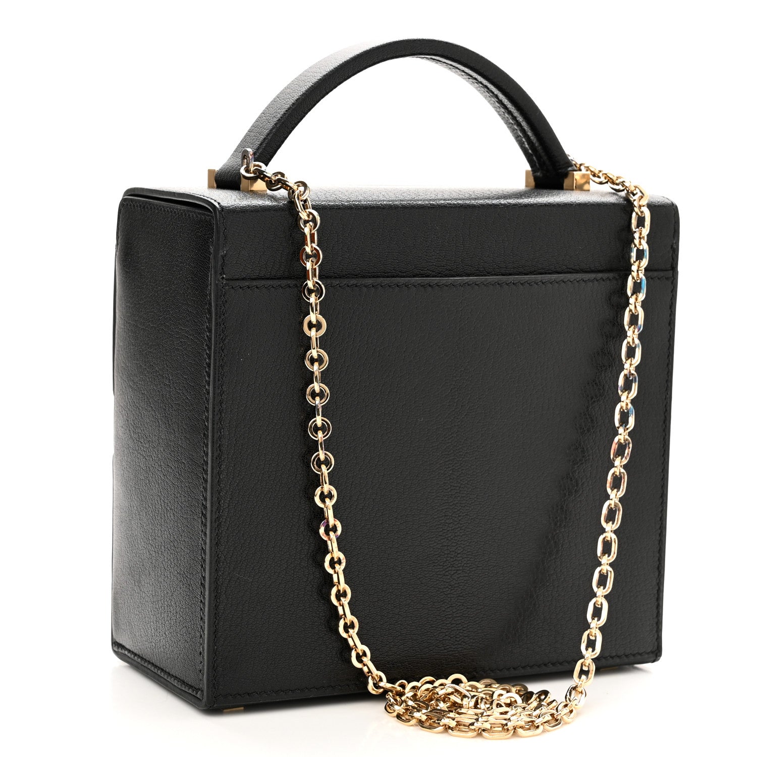 Hermes Chevre Chamkila Cinhetic Boxy Top Handle Bag Black 3 of 11