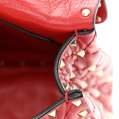 Valentino Garavani Nappa Medium Rockstud Spike Shoulder Bag Rosso Valentino 16 of 18
