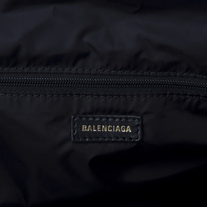 Balenciaga Nylon Wave Logo Wheel Gym Bag Black 8 of 9