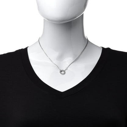 Cartier 18K White Gold 2 Diamond LOVE Necklace 2 of 7
